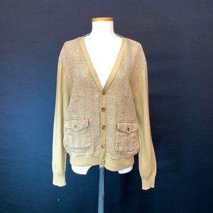 RALPH LAUREN PURPLE LABEL Men’s Tan Cashmere Cardigan ❣️